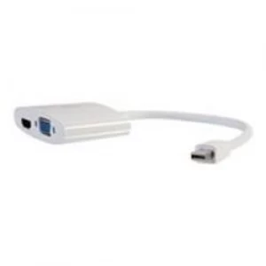 Image of C2G 8" Mini DisplayPort to HDMI/VGA Adapter - White