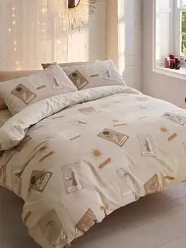 Image of Sassy B Tarot Card Goddess Duvet Cover Set - Natural