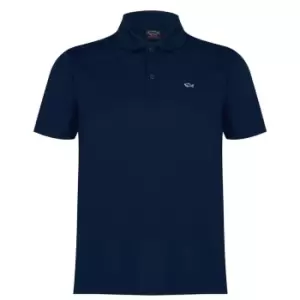 Image of Paul And Shark Logo Polo Shirt - Blue