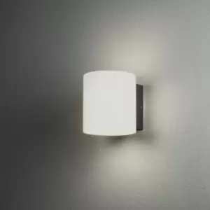 Image of Foggia Outdoor Modern Up Down Wall Light High Power LED 10W Anthracite Opal Glass, IP54
