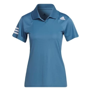 Image of adidas Club Tennis Polo Shirt Womens - Altered Blue / Almost Pink