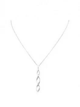 Image of Simply Silver Sterling Silver 925 Cubic Zirconia Wrapped In Love Pendant