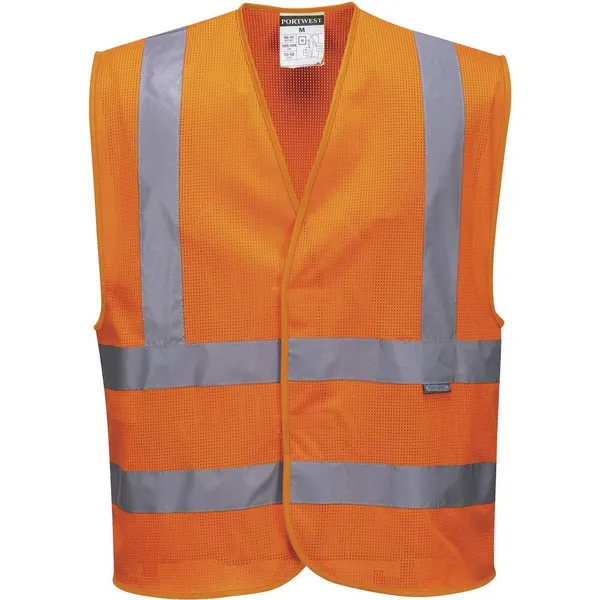 Image of Portwest Hi Vis MeshAir Band and Brace Vest C370ORRXX/3X Colour: Orange