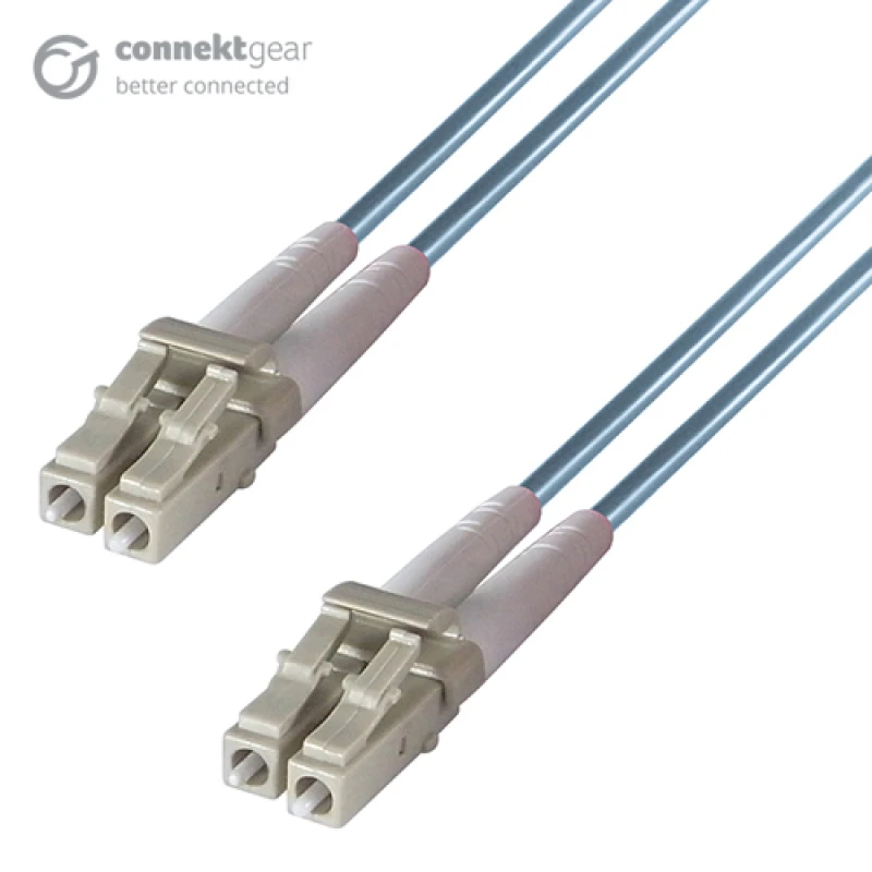 Image of connektgear 10m Duplex Fibre Optic Multi-Mode Cable OM3 50/125 Micron