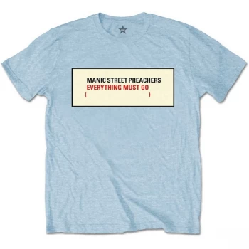 Image of Manic Street Preachers - Everything Must Go Unisex Medium T-Shirt - Blue