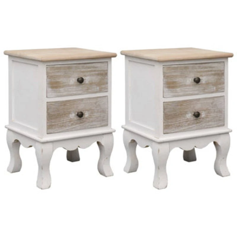 Image of VIDAXL Bedside Cabinets 2 pcs 35x30x50cm Paulownia Wood Vidaxl 284065
