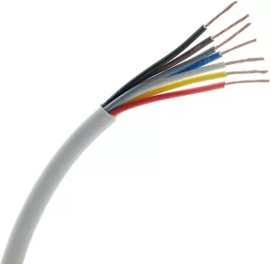 Image of Zexum 0.75mm 7 Core White Cable Flexible 3187Y - 25 Meter