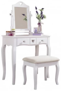 Image of GFW Heart White Dresser & Stool