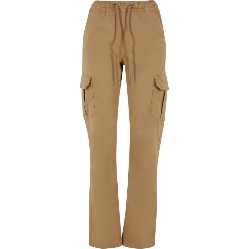 Image of Urban Classics Womens high-waisted cargo Trousers Urban Classics Twill Beige Female M