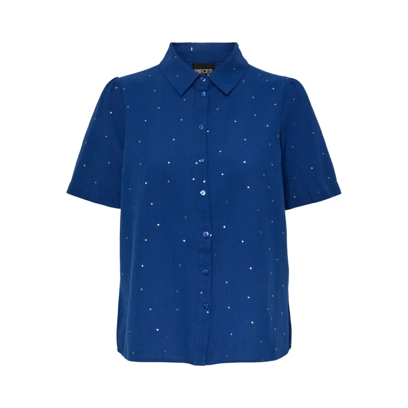 Image of Pieces Woman's shirt Pieces Vilma Bleu Female M