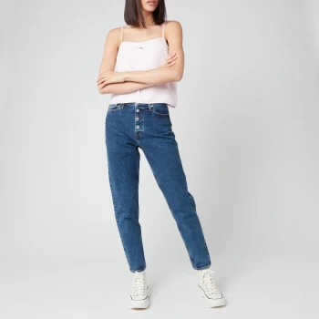 Image of Calvin Klein Jeans Womens Monogram Cami Top - Pearly Pink - M