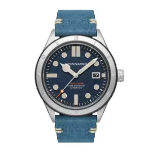 Image of Spinnaker Cahill 300 Cobalt Dial Blue Leather Strap Mens Watch SP-5096-02