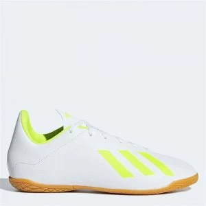 Image of adidas Tango X 18.4 Childrens Indoor Football Trainers - White/SolYellow