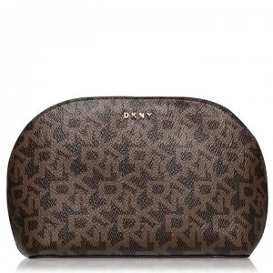 Image of DKNY Logo Wash Bag - Mocha Vic 9MV