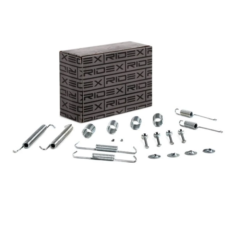 Image of RIDEX 1337P0018 Accessory Kit, parking brake shoes with spring, Rear Axle Accessory Kit,parking brake shoes (1337)