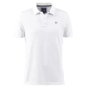 Image of Crew Clothing Mens Classic Pique Polo Shirt Optic White Large