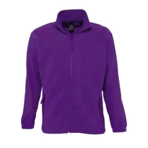Image of SOLS Mens North Full Zip Outdoor Fleece Jacket (M) (Dark Purple)
