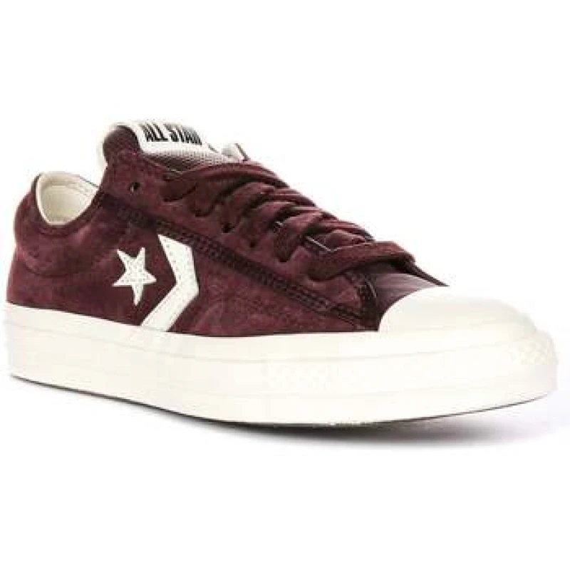 Image of Converse star player 76 trainers in burgundy Burgundy/Cream UK 7