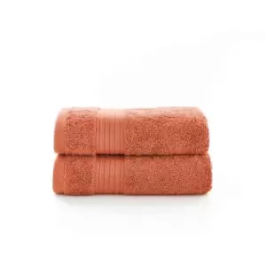 Image of Deyongs Bliss Pima 2 Pack Guest Towel - Copper