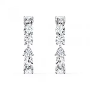 Image of Swarovski Tennis Deluxe White Crystal Dropper Earrings 5563322