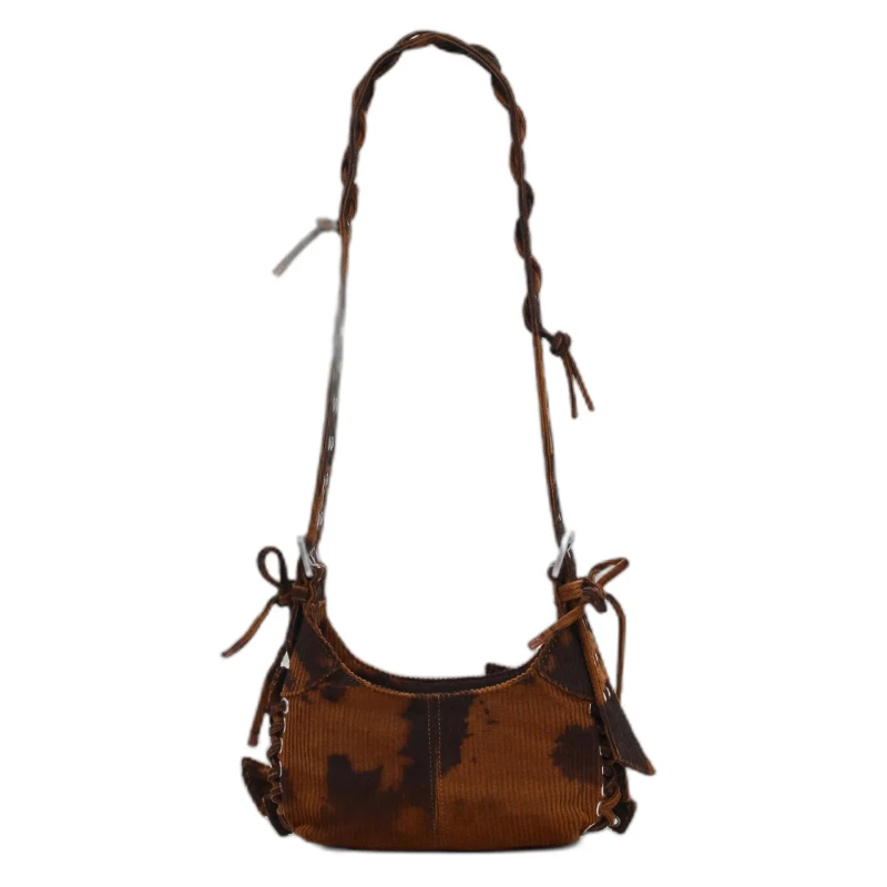 Image of Desigual Womens shoulder Bag Desigual Haiti Corduroy Nickel Multicolore Female TU