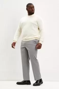 Image of Plus Regular Fit Light Grey Smart Trousers