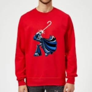 Image of Star Wars Candy Cane Darth Vader Red Christmas Sweatshirt - XXL - Red