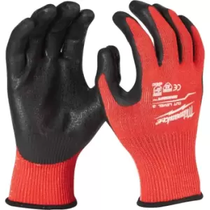 Image of Milwaukee Cut Level 3 Dipped Work Gloves Black / Red S Pack of 1