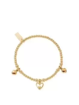 Image of ChloBo Gold Triple Heart Bracelet Gold Plated 925 Sterling Silver, Gold, Women