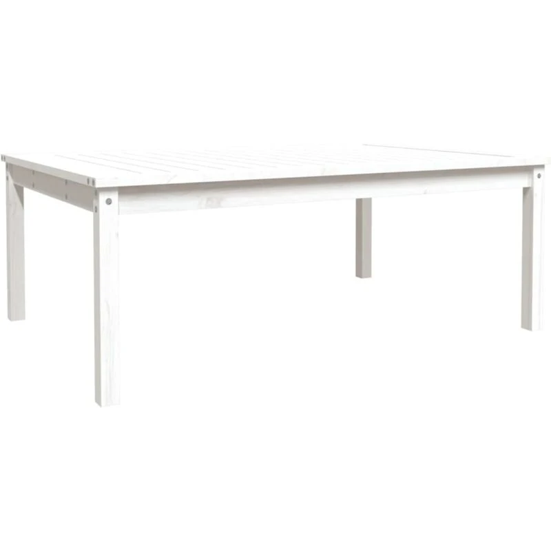 Image of VIDAXL Garden Table White 121x82.5x45cm Solid Wood Pine vidaXL 8720845692339