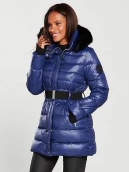 Image of Ugg Valerie Belted Down Parka - Blue