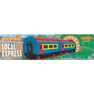 Image of Hornby Playtrains Local Express 2 x Coach Pack Train Set