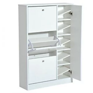 Image of HOMCOM Shoe Cabinet White 1305mm x 190 mm x 385 mm