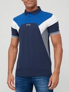 Image of Hugo Boss Athleisure Paule 1 Tech Polo Shirt Navy Size L Men