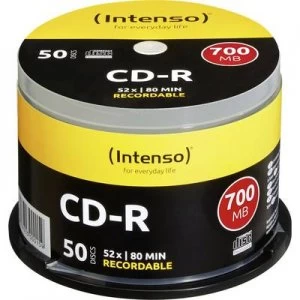 Image of Intenso 1001125 Blank CD-R 80 700 MB 50 pc(s) Spindle
