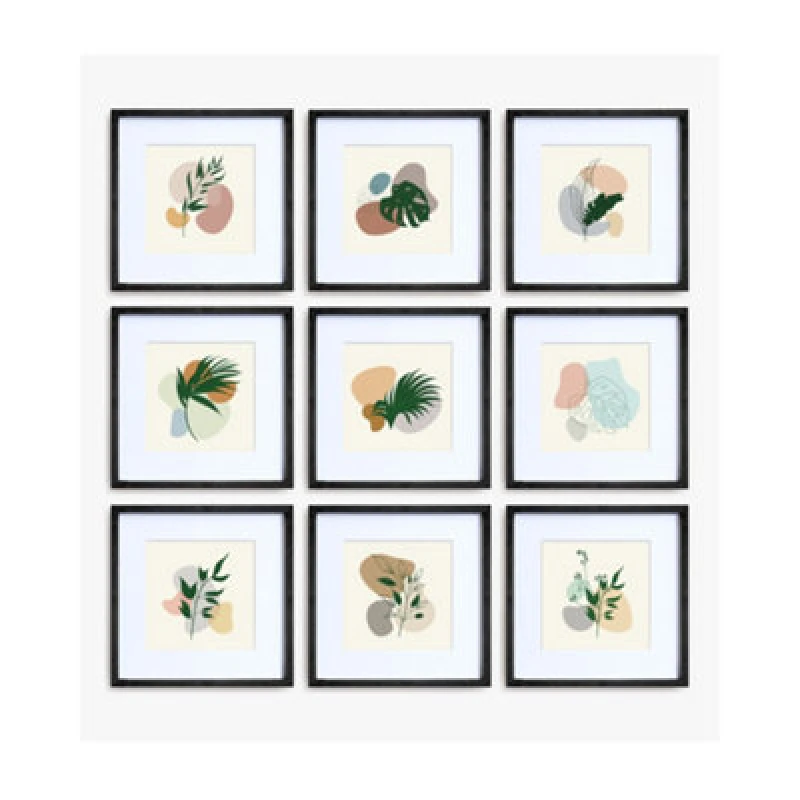 Image of Nielsen 9 Piece Picture Frame Set for Gallery Wall - Black Black