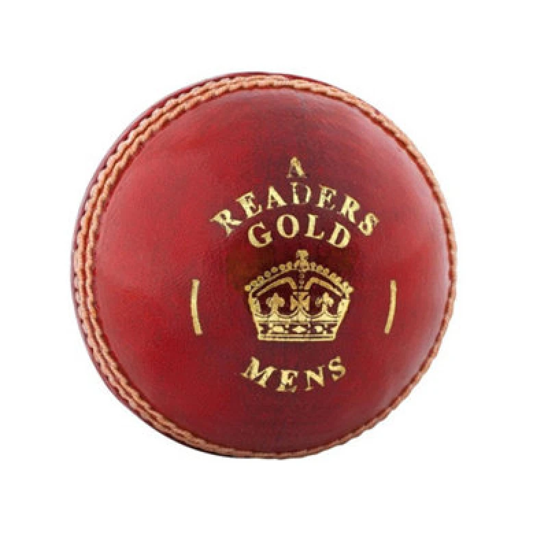 Image of Readers Gold A Leather Cricket Ball Red unisex