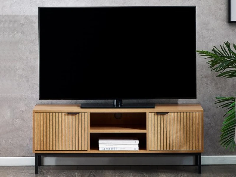Image of Julian Bowen Sia Oak 2 Door TV Unit