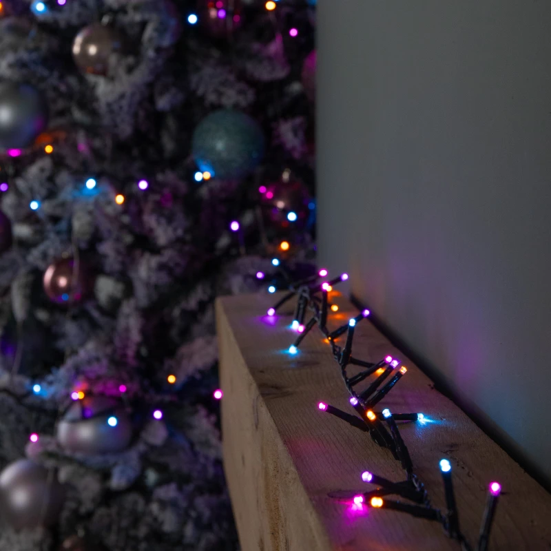 Image of 6m 240 LED TreeBrights Multi-Action Christmas String Lights with Timer in Rainbow