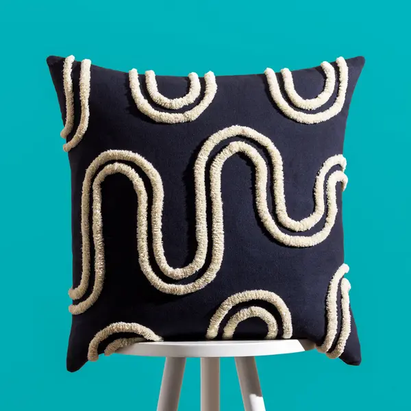 Image of Archie Tufted Cushion Mono, Mono / 45 x 45cm / Polyester Filled