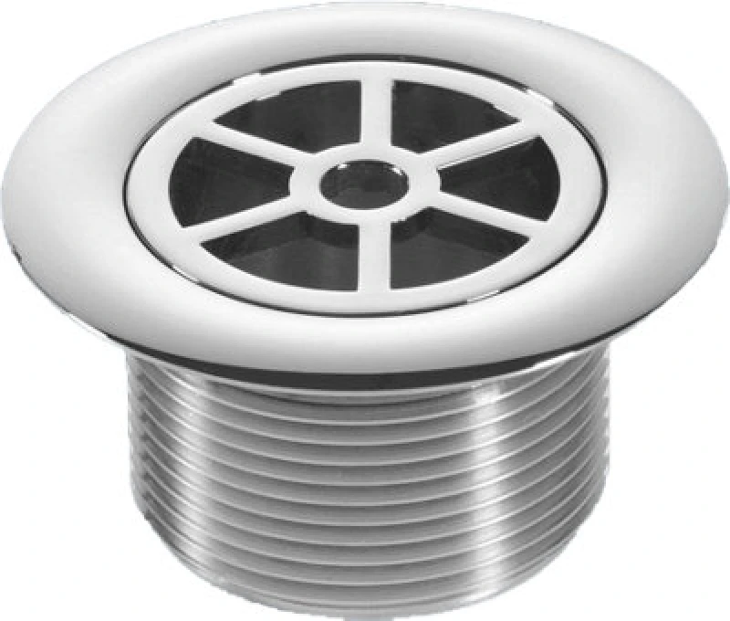 Image of McAlpine Shower Waste Outlet and Grid - Chrome Plated on Plastic 70mm Diameter × 36mm STW70CP Silver