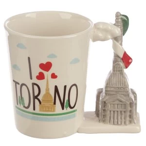Image of Torino Shaped Handle Ceramic Mug