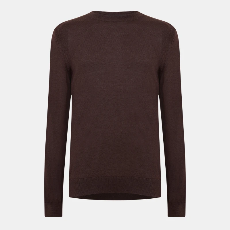 Image of Boss Mens L Overo Crew Neck Jumper Brown male XL