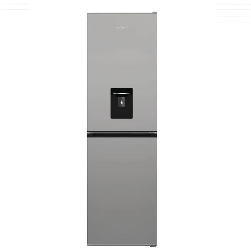 Image of Hotpoint 270 Litre 50/50 Freestanding Fridge Freezer with Water Dispenser - Silver HPKH1261WS5UK Silver