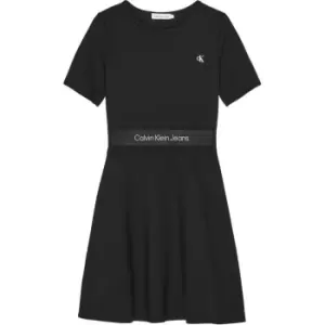 Image of Calvin Klein Jeans Punto Tape Ss Dress - Black