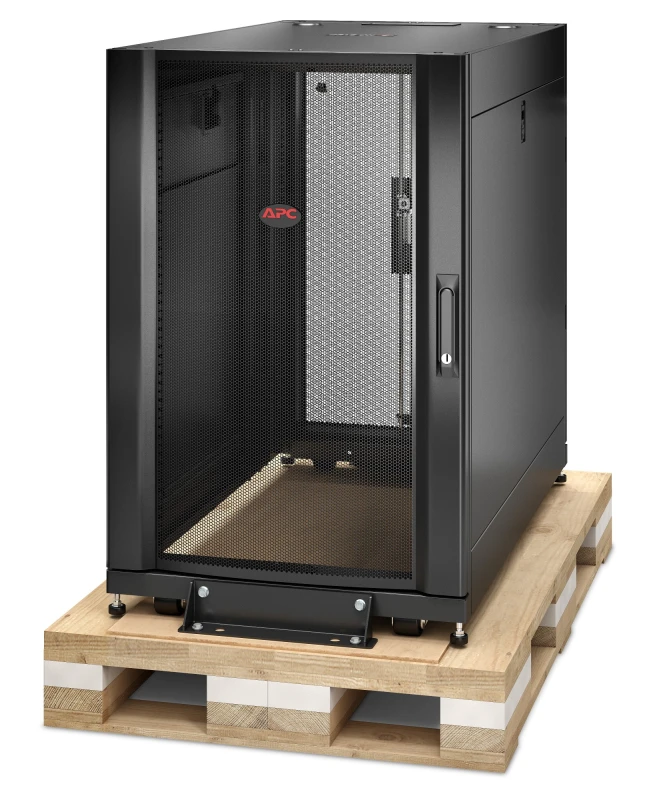 Image of APC NetShelter SX. Server Rack Enclosure. 18U. Shock Packaging. Black.