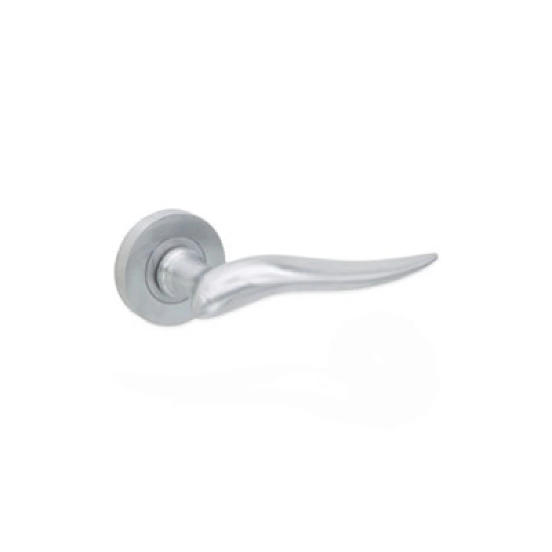 Image of Spira Brass Flavia Lever Door Handle Satin Chrome