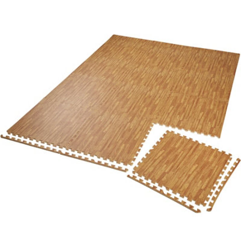 Image of Tectake Gym Mats - 12 Interlocking Sections With 24 Edge Pieces 61 X 61cm - Wood Decor