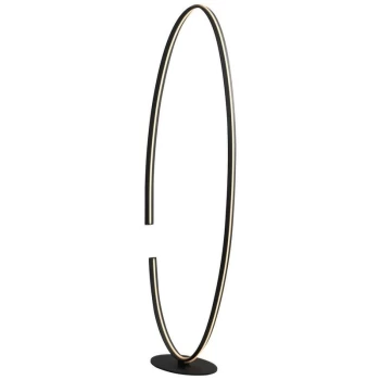 Image of Fan Europe Clarke - Integrated LED Circular Floor Lamp, Black, 4000K