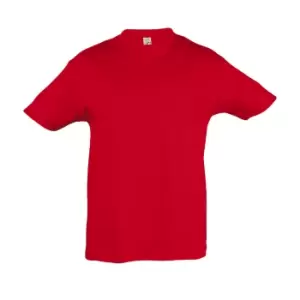 Image of SOLS Kids Regent Short Sleeve T-Shirt (8yrs) (Red)